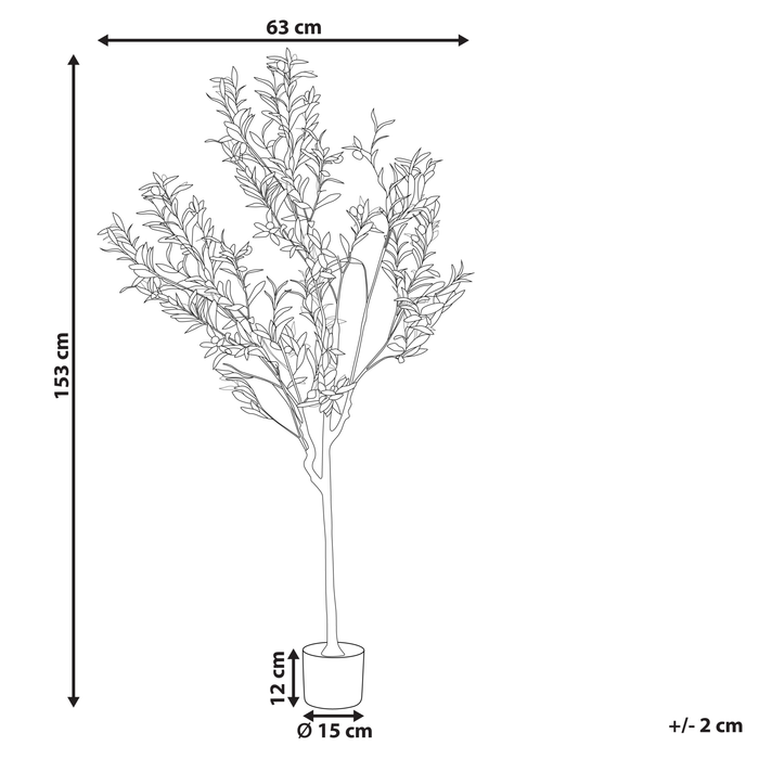 Beliani - OLIVE TREE - Kunstplant - Groen - 153 cm - Synthetisch