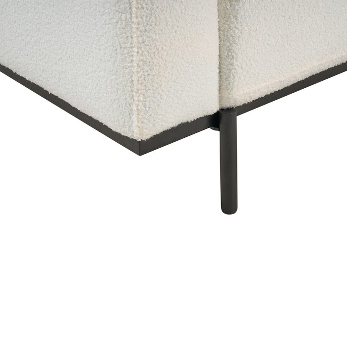 Beliani - SOVIK - Tweezitsbank - Gebroken wit - Bouclé