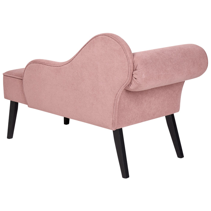 Beliani - BIARRITZ - Chaise longue - Roze - Linkerzijde - Polyester