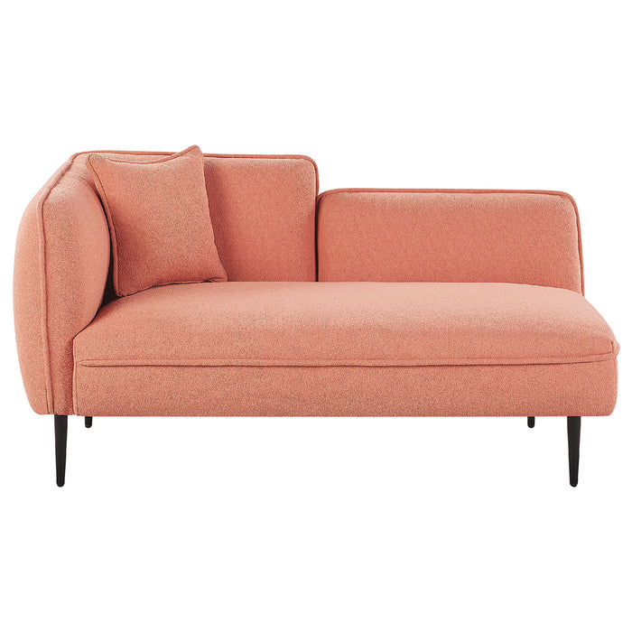 Beliani - CHEVANNES - Chaise longue - Perzik - Linkszijdig - Polyester