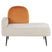 Beliani - ARCEY - Chaise longue - Gebroken wit - Linkszijdig - Fluweel