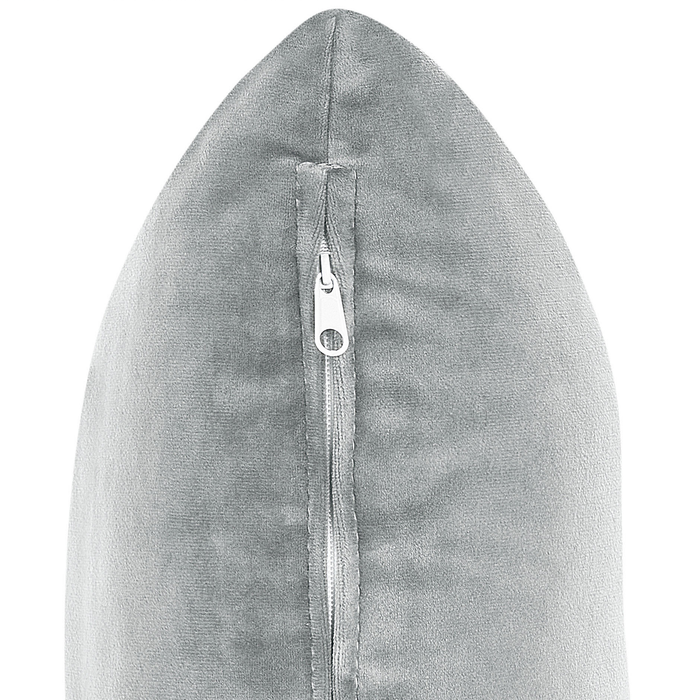 Beliani-CHAUMONT-Chaise longue-Lichtgrijs-Rechterzijde- Fluweel