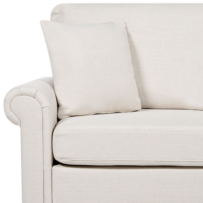 Beliani - GINNERUP - Tweezitsbank - Lichtbeige - Polyester