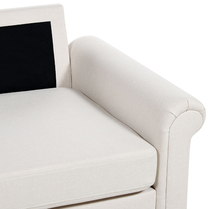 Beliani - GINNERUP - Tweezitsbank - Lichtbeige - Polyester