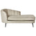 Beliani - ALLIER - Chaise longue - Beige - Linkerzijde - Fluweel