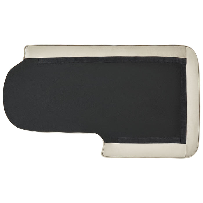 Beliani - ALLIER - Chaise longue - Beige - Linkerzijde - Fluweel