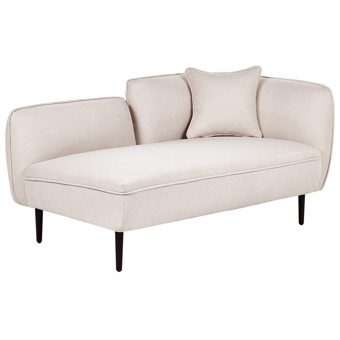 Beliani - CHEVANNES - Chaise longue - Lichtbeige - Bouclé