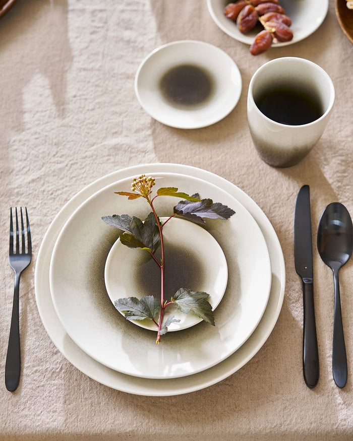 vtwonen Dinerborden - Set van 2 Borden- Zwart Gradient - 25.5 cm