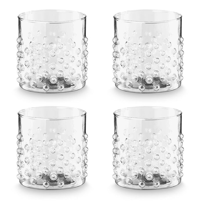 vtwonen Waterglazen Dots - Glazen - Set van 4 Drinkglazen - 300 ml
