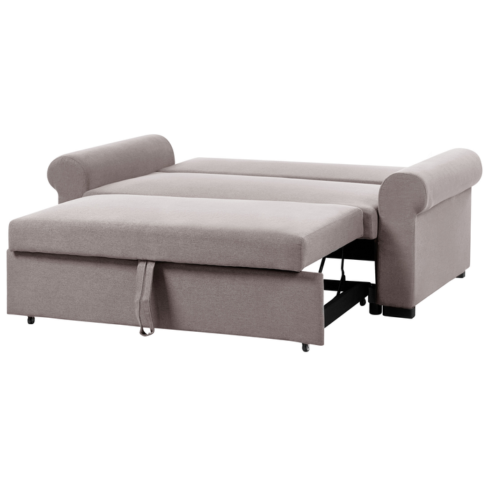 Beliani - SILDA - Slaapbank - Lichtbruin - Polyester