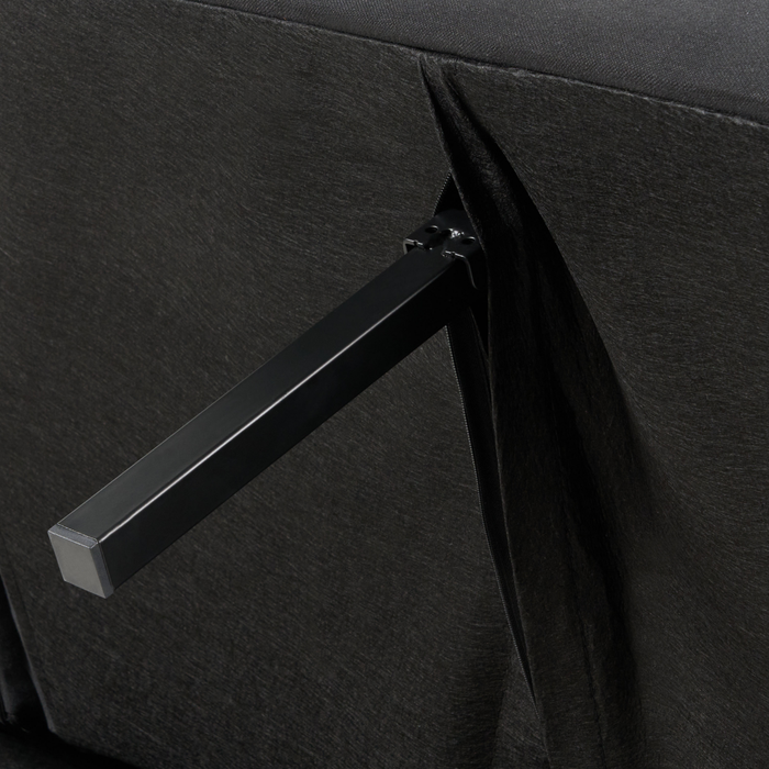 Beliani - VIMMERBY - Slaapbank - Zwart - Polyester