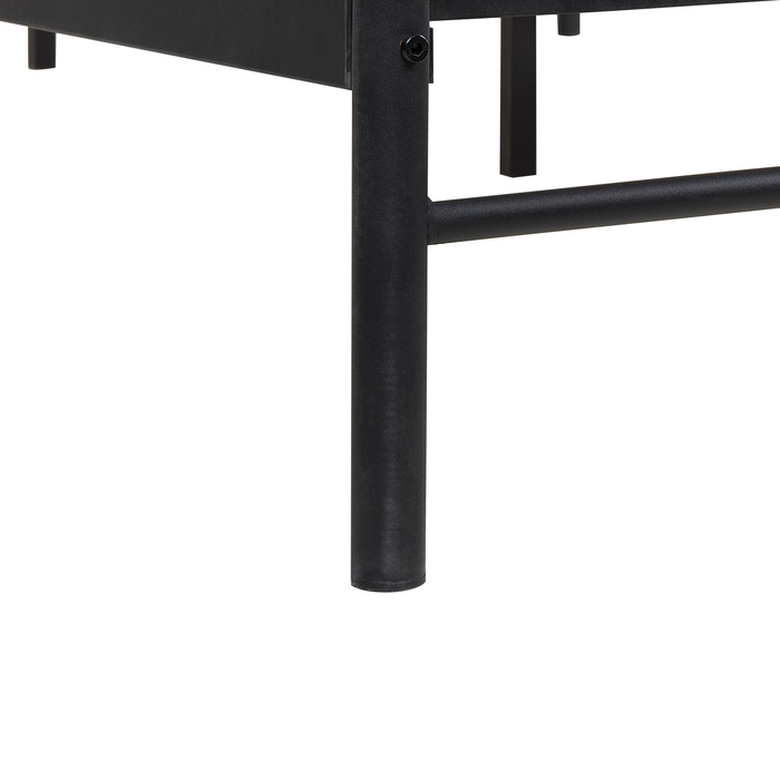 Beliani - MAURESSAC - Tweepersoonsbed - Zwart - 140 x 200 cm - Metaal