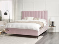 Beliani-SEZANNE -Bed met opbergruimte-Roze-180 x 200 cm-Fluweel