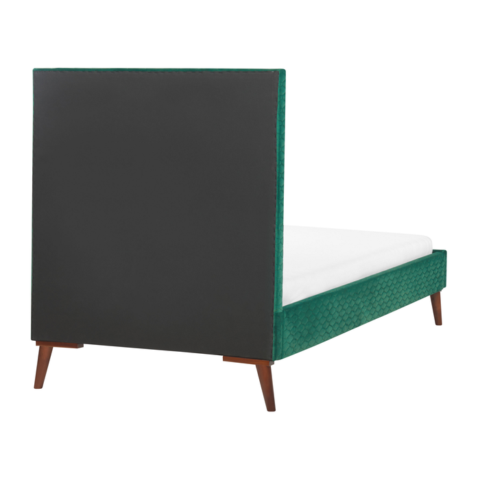 Beliani - BAYONNE - Eenpersoonsbed - Groen - 90 x 200 cm - Fluweel