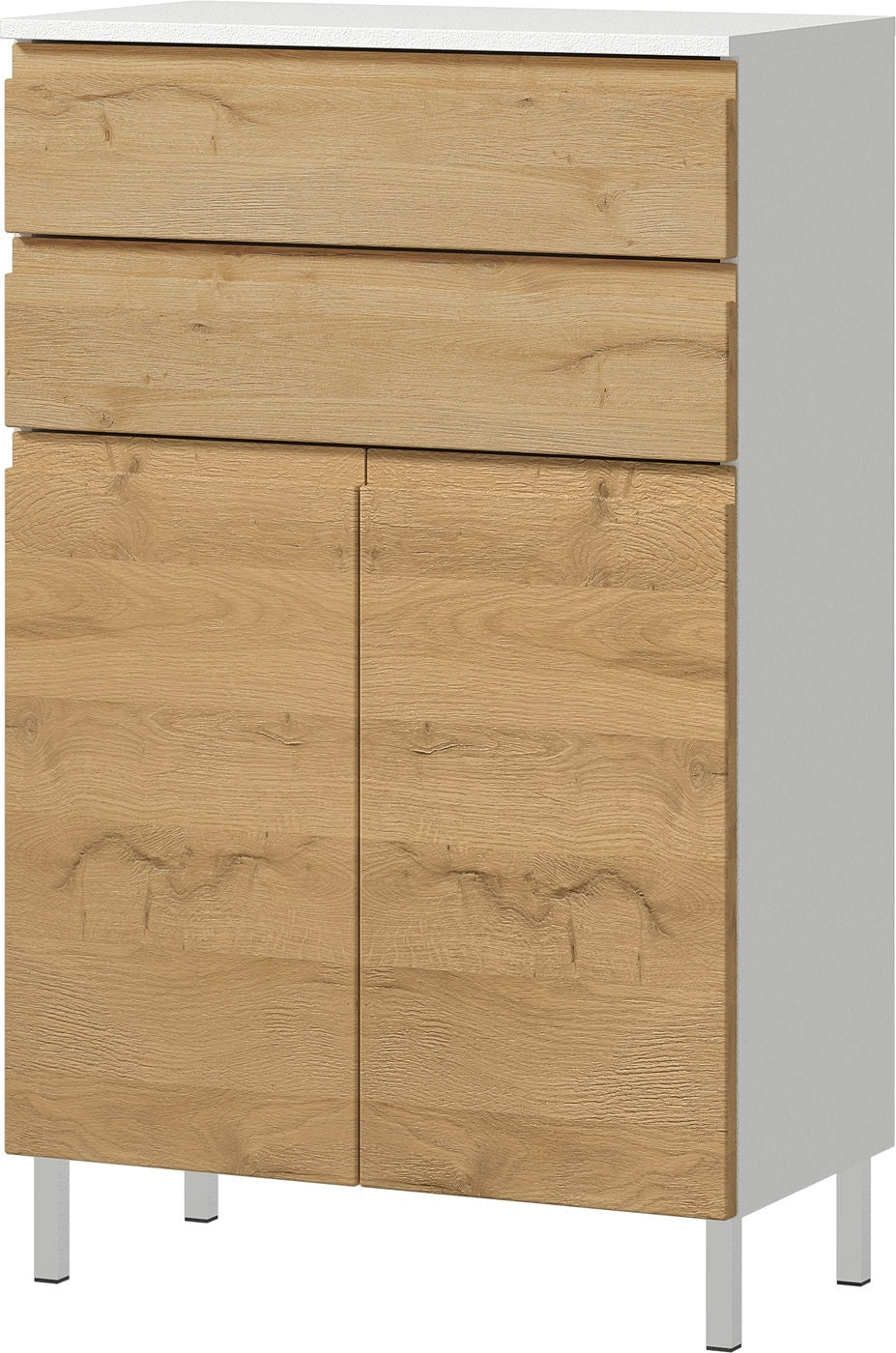 Germania Torrance Badkamerkast Laag Wit | Eiken