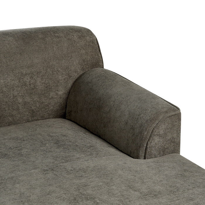 Beliani - SIMOS - Hoekbank - Donkergroen - Linkszijdig - Corduroy