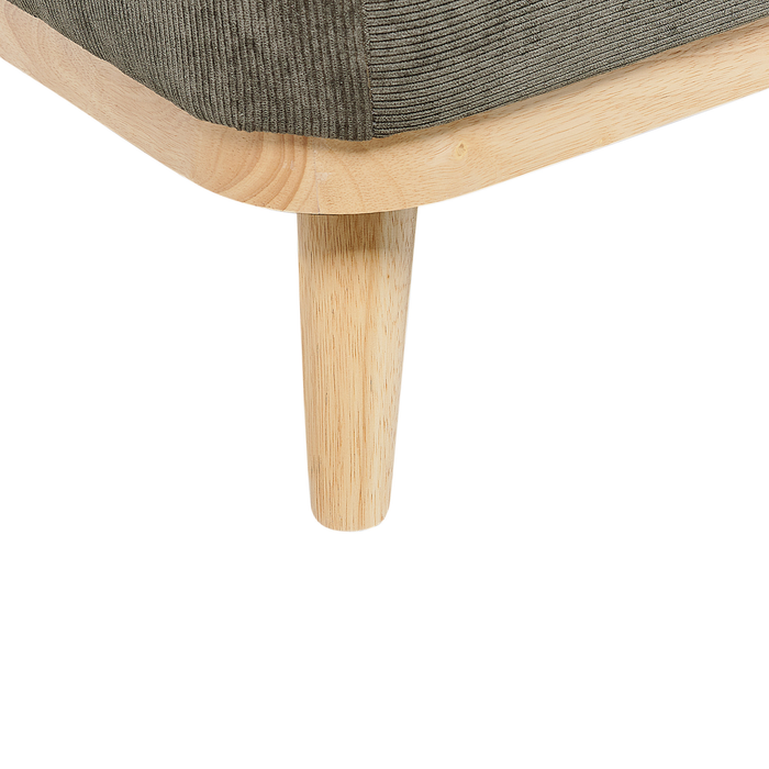 Beliani - SIMOS - Hoekbank - Donkergroen - Linkszijdig - Corduroy