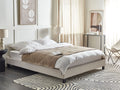 Beliani-ROANNE-Tweepersoonsbed-Lichtbeige-160 x 200 cm-Polyester