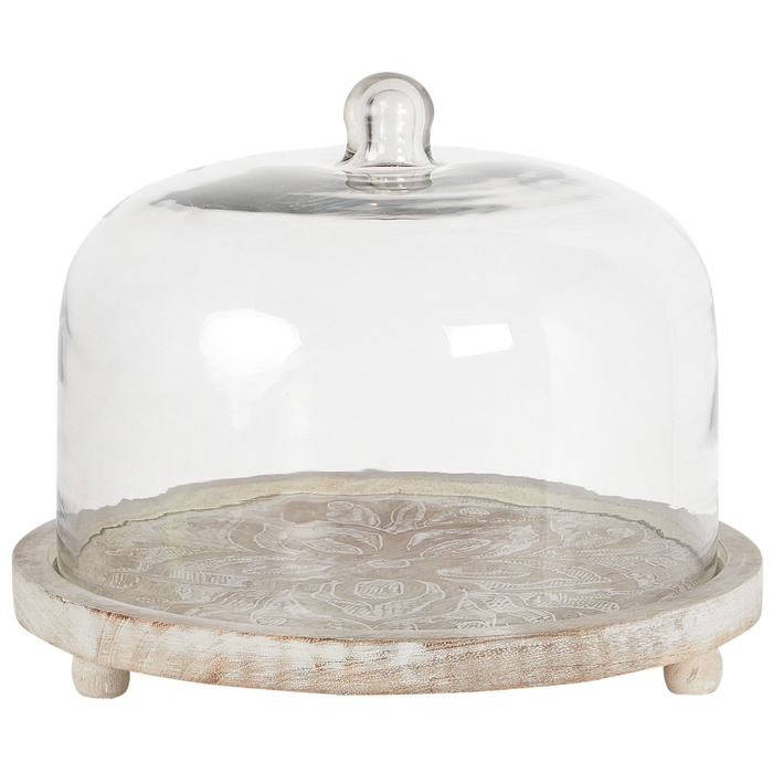 Beliani - FAJUM - Cupcake standaard - Lichthout - Glas