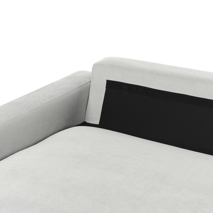 Beliani - MALOY - Hoekbank - Lichtgrijs - Rechtszijdig - Polyester