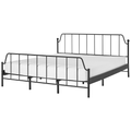 Beliani - MAURESSAC - Tweepersoonsbed - Zwart - 180 x 200 cm - Metaal