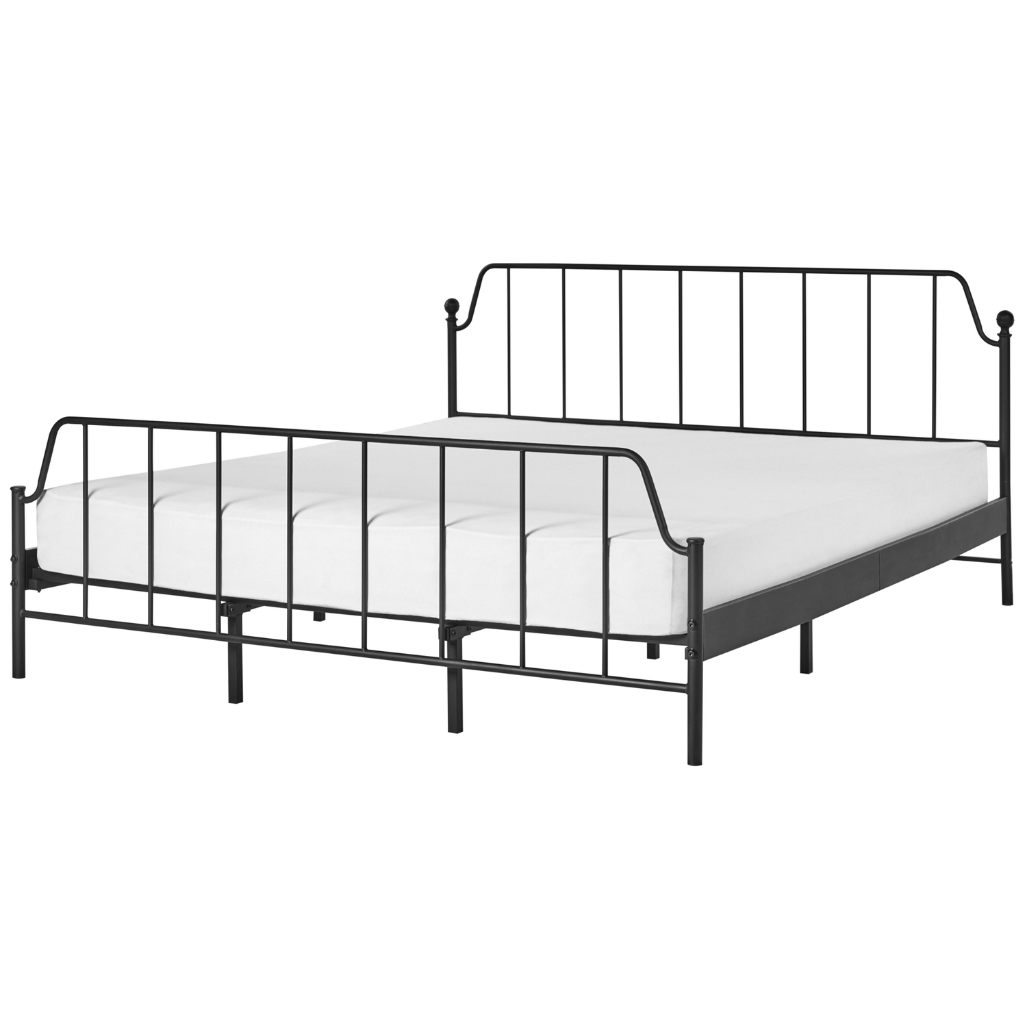 Beliani - MAURESSAC - Tweepersoonsbed - Zwart - 180 x 200 cm - Metaal