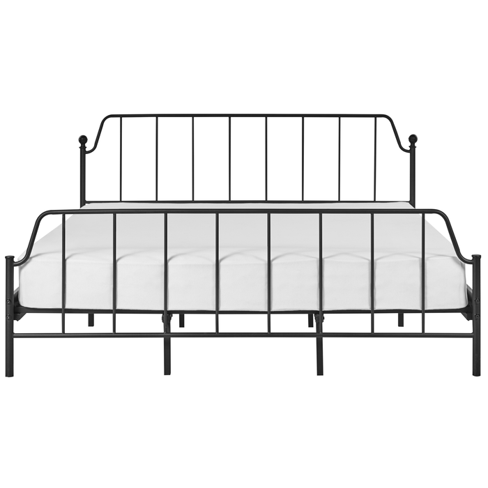 Beliani - MAURESSAC - Tweepersoonsbed - Zwart - 180 x 200 cm - Metaal