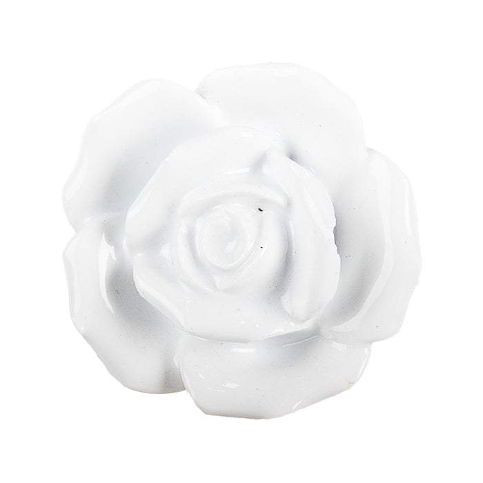 Clayre & Eef Deurknop Ø 4 cm Wit Keramiek