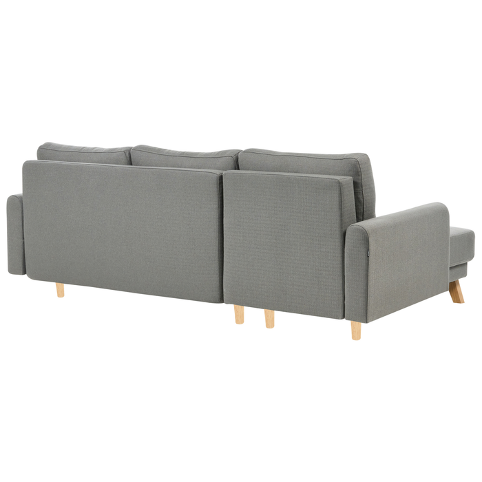 Beliani - SIRO - Slaapbank - Grijs - Rechtszijdig- Polyester