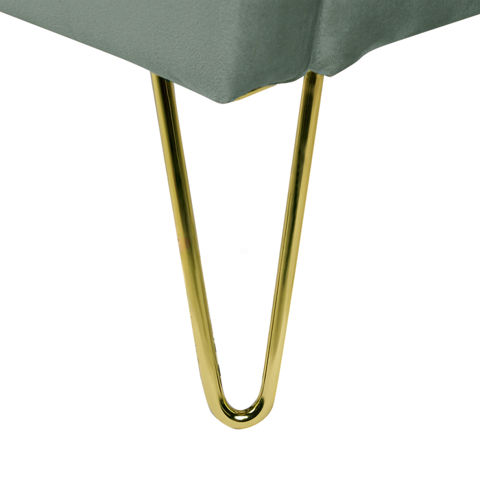 Beliani - AMBILLOU - Tweepersoonsbed - Groen - 160 x 200 cm - Fluweel