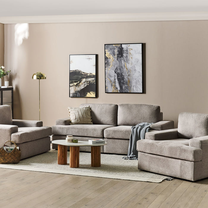 Beliani - ALLA - Bankenset 5-zits - Taupe - Polyester