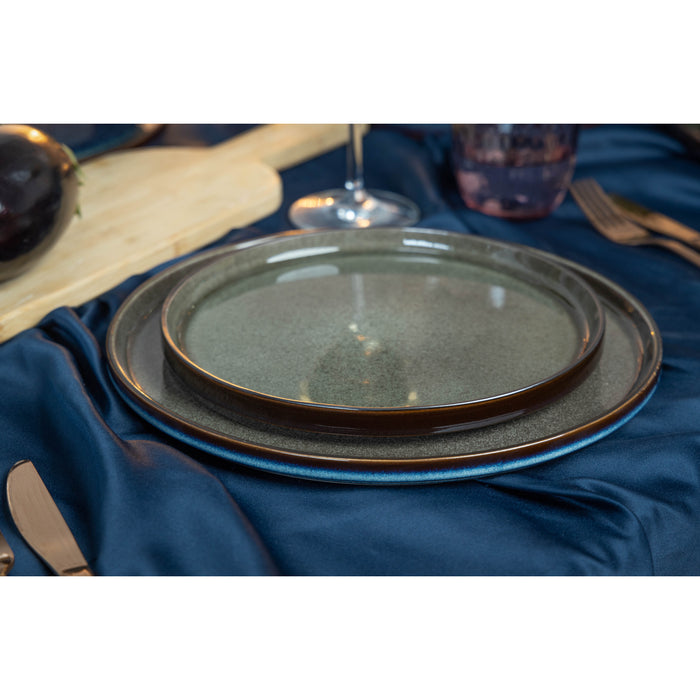 Cosy & Trendy Serviesset Quintana Green 18-delig | 6 personen - 6 dinerborden, 6 diepe borden en 6 ontbijtborden