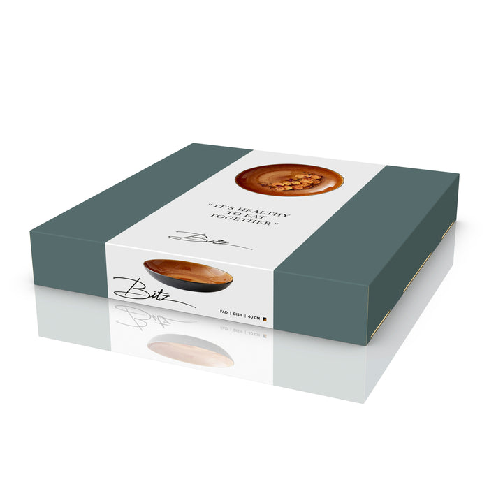 Bitz Gastro Serveerschaal Ø 40 cm - Zwart/Amber