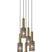 Lucide CORALIE Hanglamp 5xE27 - Mat Goud | Messing