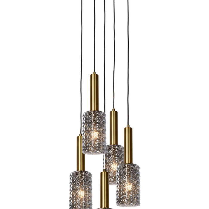 Lucide CORALIE Hanglamp 5xE27 - Mat Goud | Messing