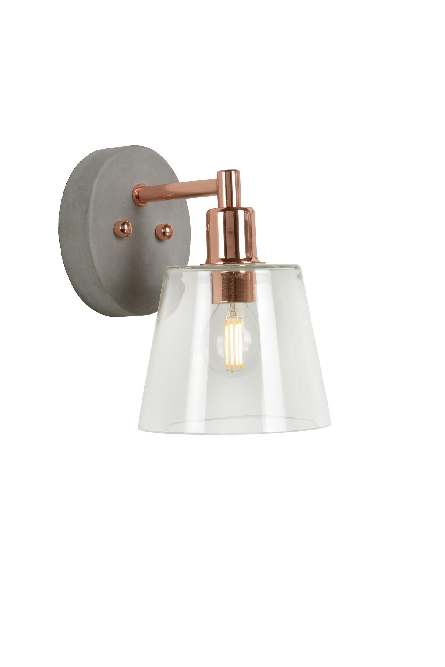 Lucide VITRI Wandlamp 1xE14 - Koper