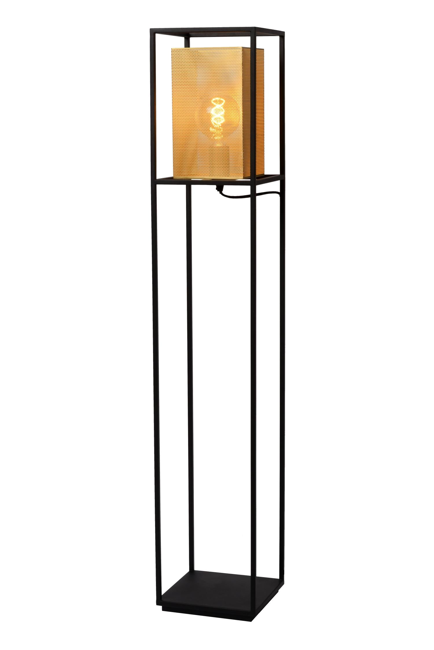 Lucide SANSA Vloerlamp 1xE27 - Zwart
