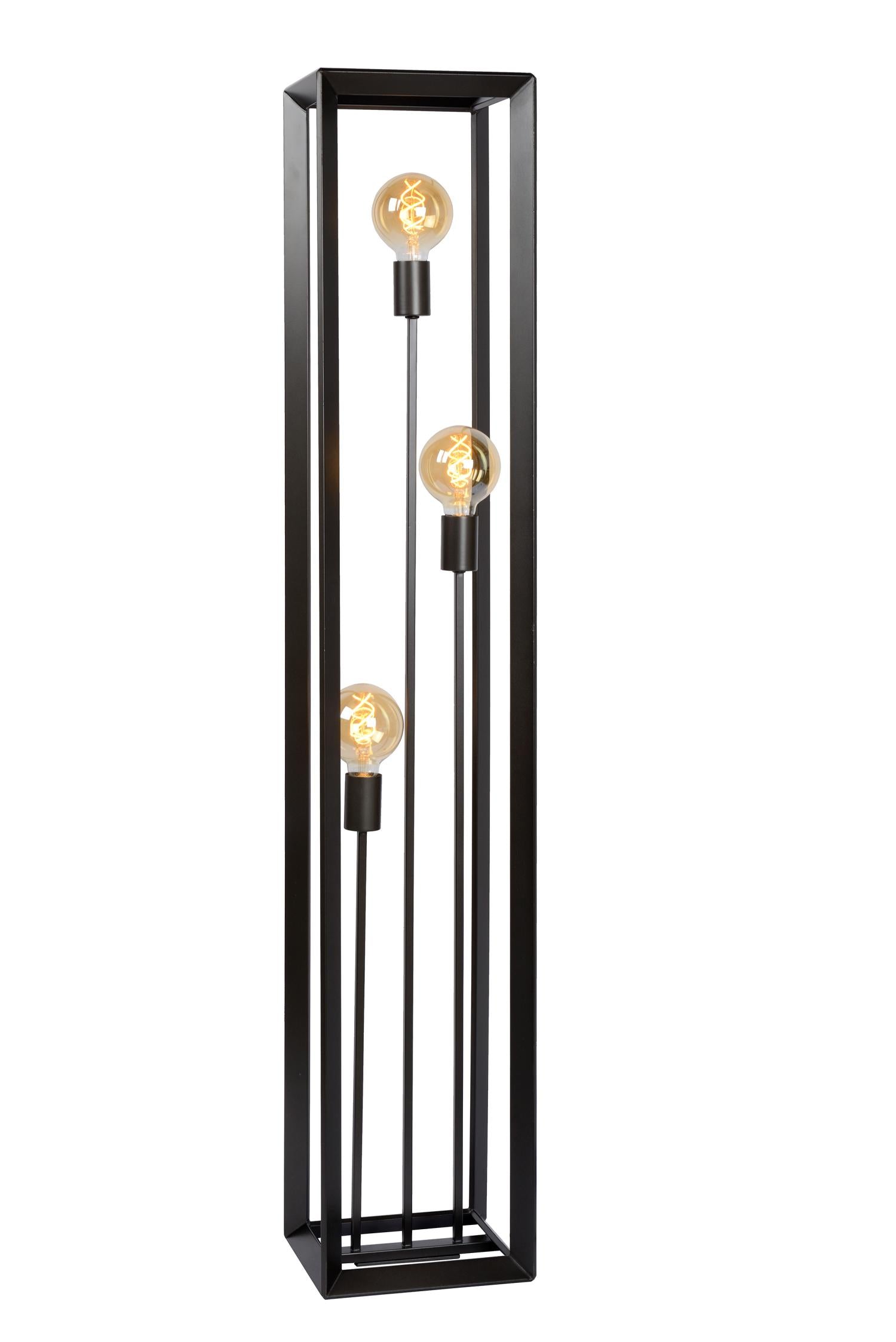 Lucide THOR Vloerlamp 3xE27 - Grijs ijzer