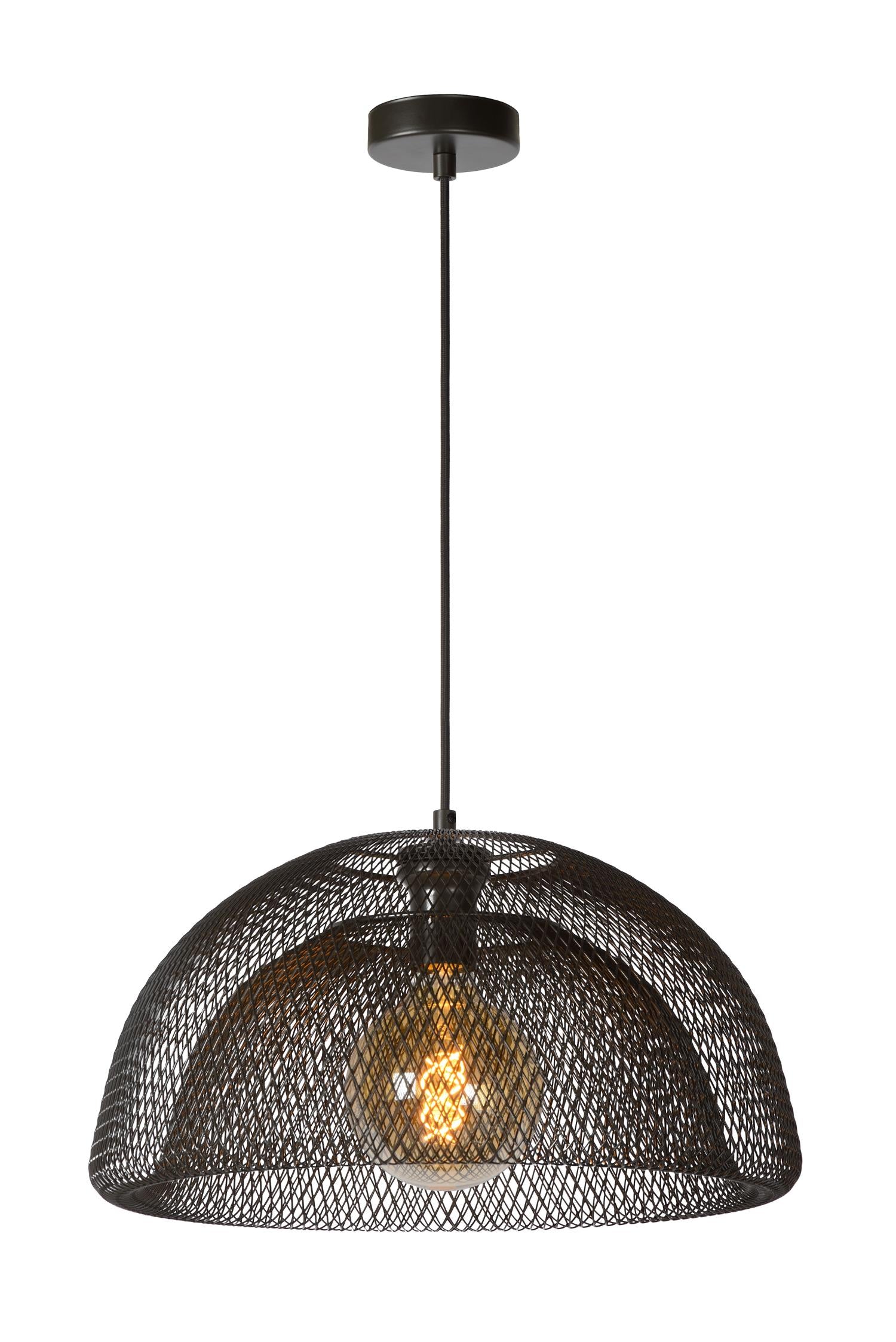 Lucide MESH Hanglamp 1xE27 - Zwart