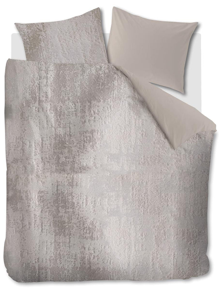 At Home Dekbedovertrek Velvet Textures - light grey