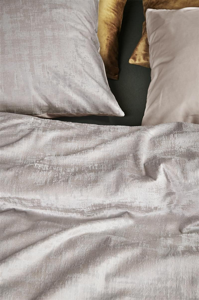 At Home Dekbedovertrek Velvet Textures - light grey