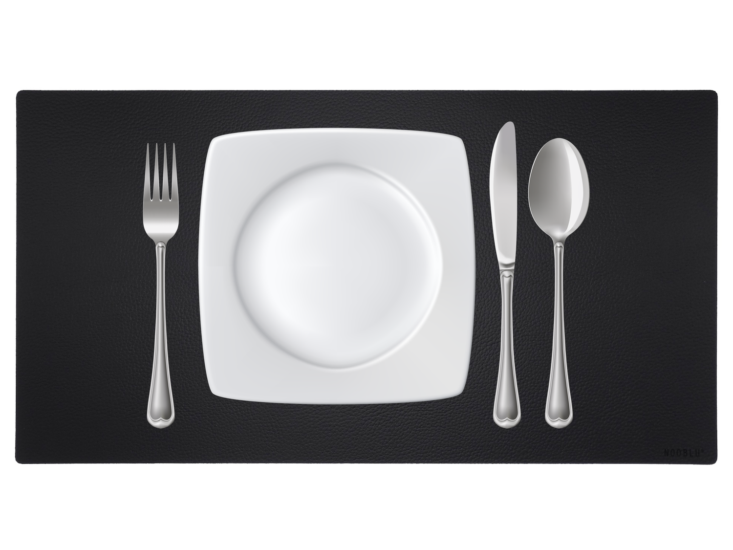 NOOBLU DUBL placemat -  black - Charcoal black