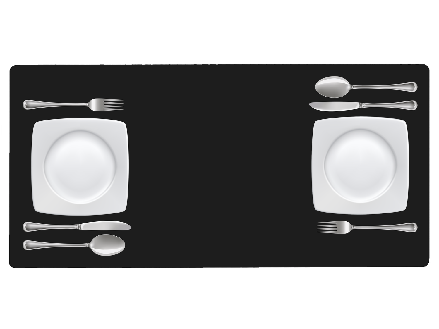 NOOBLU Tafelloper DUBL - Senso  black -  95 cm,  1 tafelloper