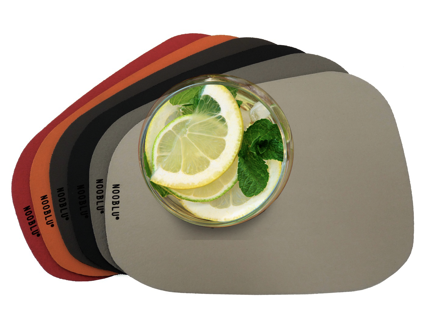 NOOBLU PEBL onderzetters - Senso Multicolour - set van 6 - Multicolour