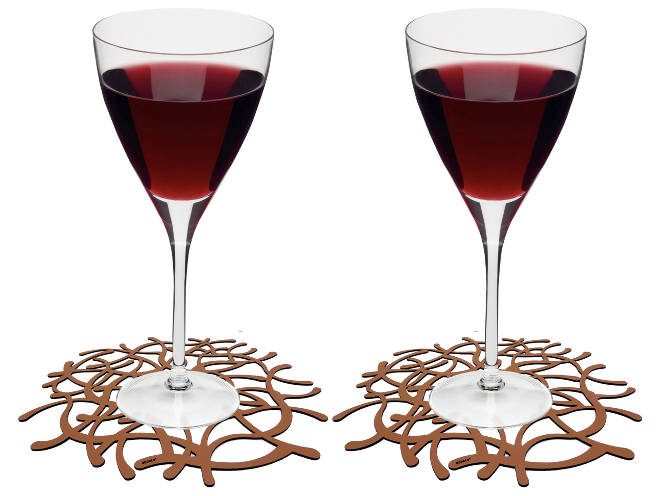 NOOBLU TUMBL onderzetters 15 cm - Cognac - Set van 6