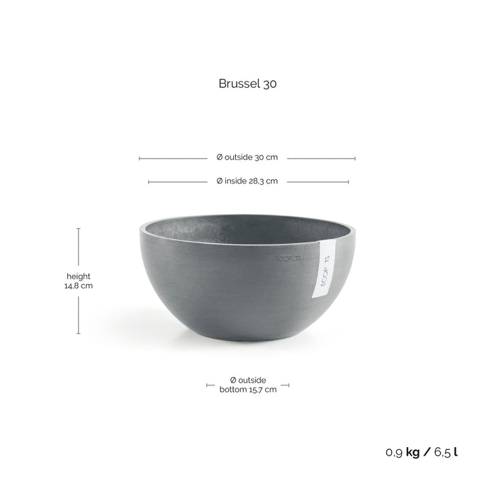 Ecopots Brussels 30  Blue Grey