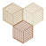 Zone Denmark Hexagon Onderzetter  - Set van 3 - Khaki/Warm Sand/Almond