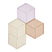 Zone Denmark Hexagon Onderzetter - Set van 3 - Lupine/Warm Sand/Light Terracotta