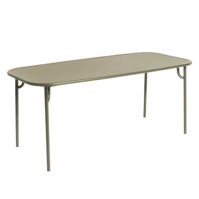 Week-end tuintafel 180x85 met dicht blad jade groen