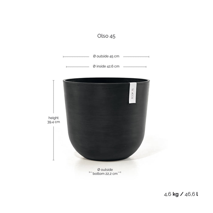Ecopots Oslo 45 Dark Grey